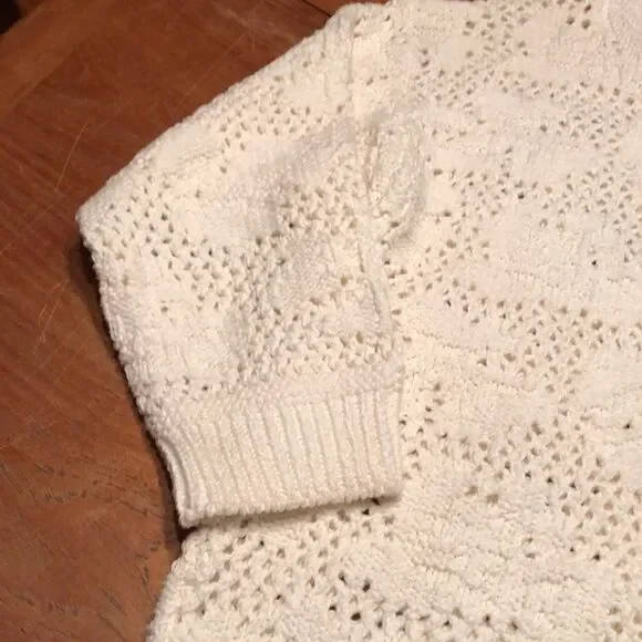 White Hand Knit Sweater - Picture 8 of 12